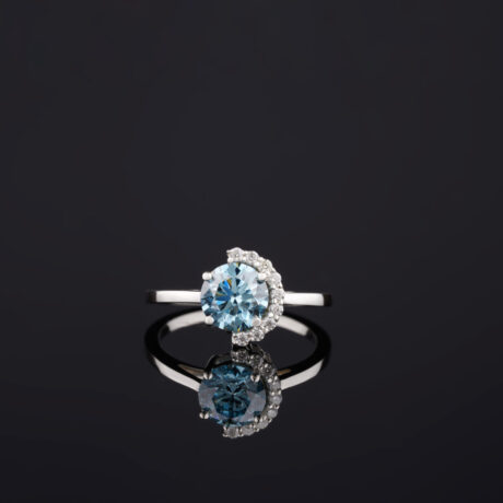 Celeste Blue Silver Ring