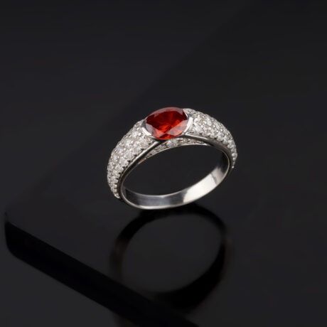 Royal Blue Fan Designer Cocktail Ring