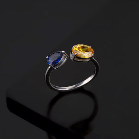 Celestial Dual Stone Open Ring