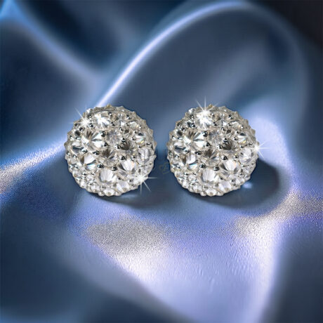 Bold 925 sterling silver hip-hop stud earring featuring reverse-set moissanite diamonds with pointed pavilions facing out, secured with a premium screw back closure.